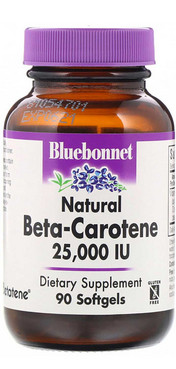 Натуральний бета-каротин Bluebonnet Nutrition Beta Carotene 25,000 МЕ фото