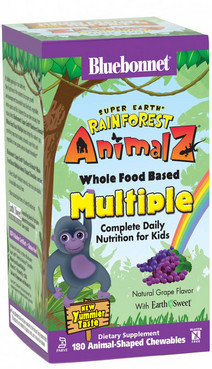 Мультивітаміни для дітей - Смак винограду Bluebonnet Nutrition  Rainforest Animalz Multiple фото