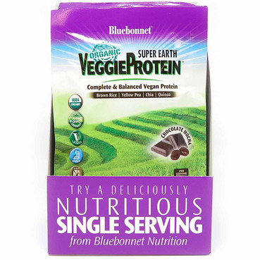 Органічний рослинний протеїн - Смак моккачіно Bluebonnet Nutrition Super Earth фото