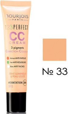 Тональна основа з коригуючими пігментами Bourjois 123 Perfect CC Cream SPF 15 фото