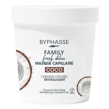 Маска для фарбованого волосся з кокосом Byphasse Family Fresh Delice Mask Coconut Coloured Hair фото