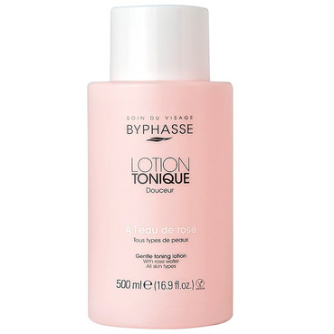 Лосьйон тонізуючий для обличчя з рожевою водою Byphasse Gentle Toning Lotion With Rosewater All Skin Types фото