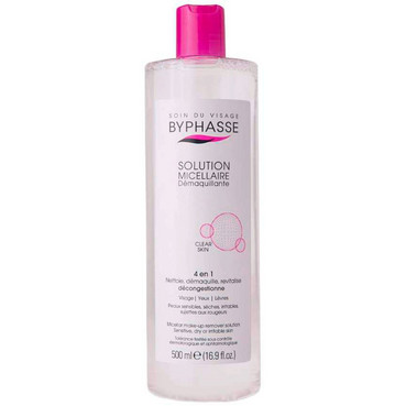 Міцелярна вода для сухої, чутливої та подразненної шкіри обличчя Byphasse Micellar Make-Up Remover Solution Sensitive, Dry And Irritated Skin фото
