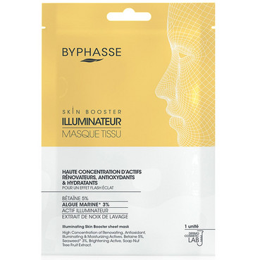 Тканинна маска-бустер для освітлення шкіри обличчя Byphasse Skin Booster Illuminating Sheet Mask фото