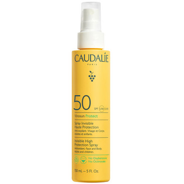 Сонцезахисний спрей для обличчя та тіла з SPF 50 Caudalie Vinosun Protect Invisible High Protection Spray SPF50 фото