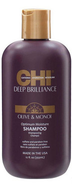 Зволожуючий шампунь для пошкодженого волосся Chi Deep Brilliance Olive & Monoi Optimum Moisture shampoo фото