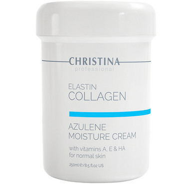 Увлажняющий крем c витаминами А, Е и гиалуроновой кислотой Christina Elastin Collagen Azulene Moisture Cream with Vit. A, E & HA фото