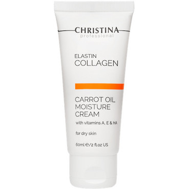 Зволожуючий крем з морквяним маслом, колагеном і еластином Christina Elastin Collagen Carrot Oil Moisture Cream with Vit.A, E & HA фото