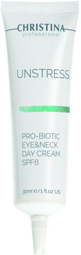 Денний крем для шкіри навколо очей і шиї з SPF 8 Christina Unstress Probiotic Day Cream Eye & Neck SPF 8 фото