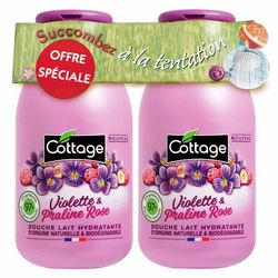 Набір для душу &bq;Фіалка & Рожеве праліне&bq; Cottage Violet&Pink Praline Set (milk/250ml*2) фото