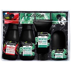 Дорожній набір для чоловіків Cottage Homme Travel Set (2*50ml/shamp/gel + balm/30ml + deodorant/30ml) фото