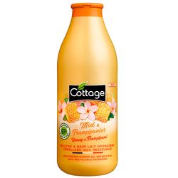 Гель для душу та молочко для ванни &bq;Мед + Франжипані&bq; Cottage Honey Frangipani Moisturizing Shower Gel And Bath Milk фото