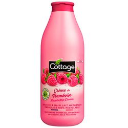 Гель для душу та молочко для ванни &bq;Малинові вершки&bq; Cottage Moisturizing Shower Gel and Bath Milk Raspberry Cream фото