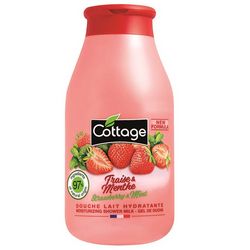 Зволожуюче молочко для душу &bq;Полуниця і м&sq;ята&bq; Cottage Strawberry & Mint Moisturizing Shower Milk фото