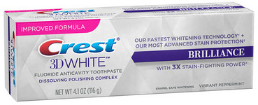 Відбілююча зубна паста Crest 3D White Brilliance Vibrant Peppermint Whitening Toothpaste фото