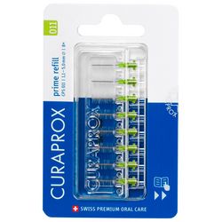 Набор межзубных ершиков без держателя, салатовый Curaprox CPS Prime Refill Pack (CPS 011*8) фото