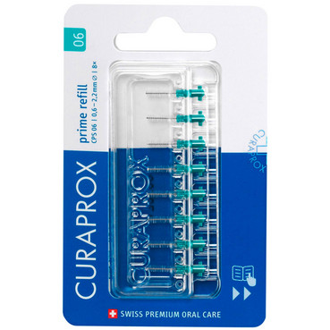 Набор межзубных ершиков без держателя, бирюзовый Curaprox CPS Prime Refill Pack (CPS 06*8) фото
