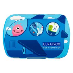 Дитячий дорожній набір &bq;Kids&bq;, блакитний Curaprox Kids Travel Set Blue (tbr/1szt + paste/10ml + 2xbrush/1szt + bag) фото