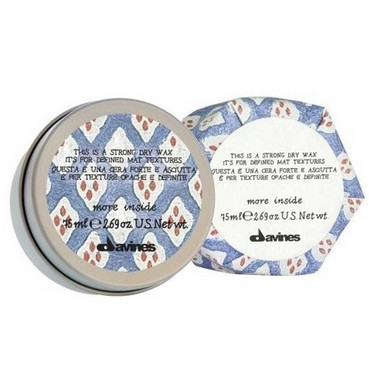 Сухий віск сильної фіксації для текстурних матових акцентів Davines More Inside Strong Dry Hair Wax фото