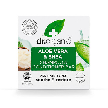 Твердий шампунь і бальзам-кондиціонер з алое вера та олією ши Dr.Organic Aloe & Shea 2in1 Shampoo and Conditioner Bar фото