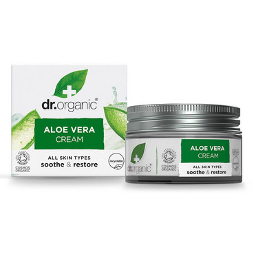 Заспокійливий та відновлювальний крем з алое вера Dr.Organic Aloe Vera Concentrated Cream фото