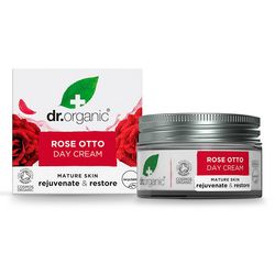 Антивіковий денний крем з олією троянди Отто Dr.Organic Rose Otto Day Cream фото