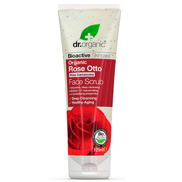 Скраб для обличчя з олією троянди Отто Dr.Organic Rose Otto Face Scrub фото