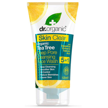 Гель для глибокого очищення шкіри обличчя 5в1 Dr.Organic Skin Clear 5in1 Deep Pore Cleansing Face Wash фото