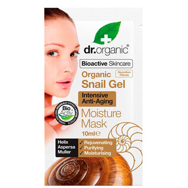 Антивікова зволожувальна маска для обличчя з муцином равлика Dr.Organic Snail Gel Moisture Mask фото