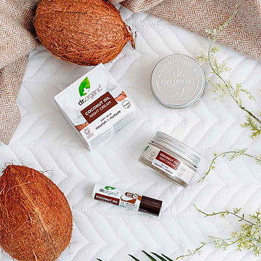 бальзам для губ з кокосовою олією з spf 15 dr.organic virgin coconut oil lip balm spf 15 фото