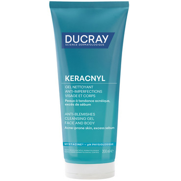 Очищувальний гель для обличчя та тіла Ducray Keracnyl Cleansing Gel фото