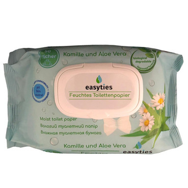Вологий туалетний папір з ромашкою та алое вера фото