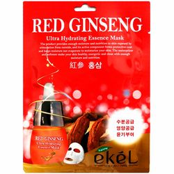 Тканинна маска вирівнююча тон шкіри Ekel Red Ginseng Ultra Hydrating Essence Mask фото