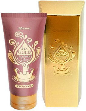 Крем-маска для обличчя з 24-каратним золотом Elizavecca Face Care 24k Gold Cream Mask фото