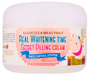 Освітлюючий пілінг-крем для обличчя Elizavecca Face Care Milky Piggy Real Whitening Time Secret Pilling Cream фото