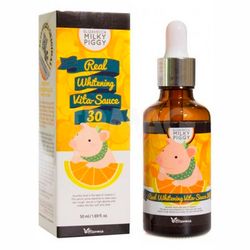 Осветляющая сыворотка с витамином С Elizavecca Milky Piggy Real White Vita-Sauce 30 Ampoule фото