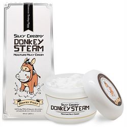 Увлажняющий крем на основе ослиного молока Elizavecca Silky Creamy Donkey Steam Moisture Milky Cream фото