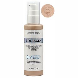 Тональная основа с коллагеном Enough Collagen 3 in 1 Whitening Moisture Foundation SPF15 фото