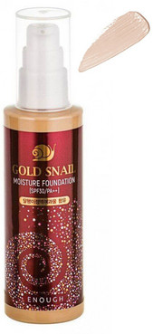 омолоджуючий тональний крем з муцином равлики enough gold snail moisture foundation spf30 фото