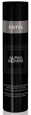 Тонізуючий шампунь для волосся і тіла з охолоджуючим ефектом Estel Professional Alpha Homme фото