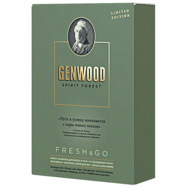 Набір для чоловіків Estel Professional Alpha Homme Genwood Fresh & Go (shm/250ml + spray/100ml + deo/50ml + socks) фото