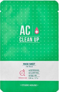 Маска для проблемної шкіри Etude House AC Clean up Sheet Mask фото