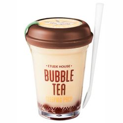 Нічна маска з чорним чаєм Etude House Bubble Tea Sleeping Pack Black Tea фото