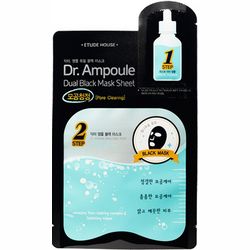 Маска тканевая &bq;Ампульная эссенция&bq; Etude House Dr. Ampoule Dual Black Mask 2ml+30ml Skin Purifying фото