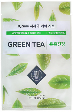 Тканинна маска з зеленим чаєм Etude House Therapy Air Mask Green Tea фото