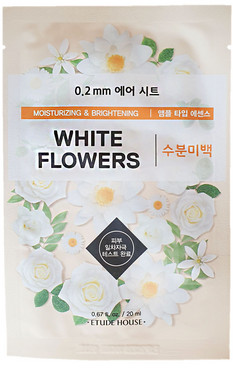 Тканинна маска з білими квітами Etude House Therapy Air Mask White Flower фото