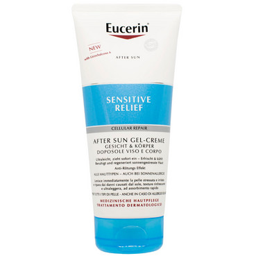 Ультралегкий крем-гель після засмаги для обличчя та тіла Eucerin After Sun Creme-Gel For Sensitive Relief фото