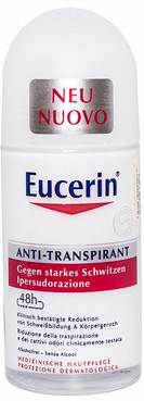 Роликовий антиперспірант 48 годин захисту Eucerin Deodorant 48h Anti-Perspirant Roll-On фото