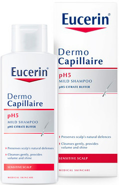 Шампунь для чутливої шкіри голови для частого застосування Eucerin Dermo Capillaire pH5 Mild Shampoo фото