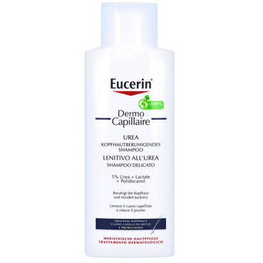 Заспокійливий шампунь Eucerin DermoCapillaire Calming 5% Urea Shampoo фото